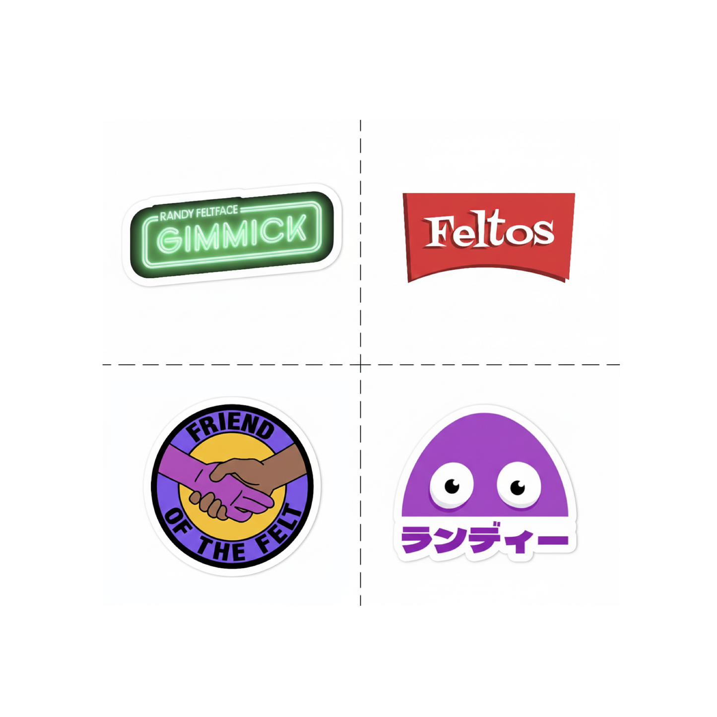 Randy Feltface Dye Cut Sticker Sheet