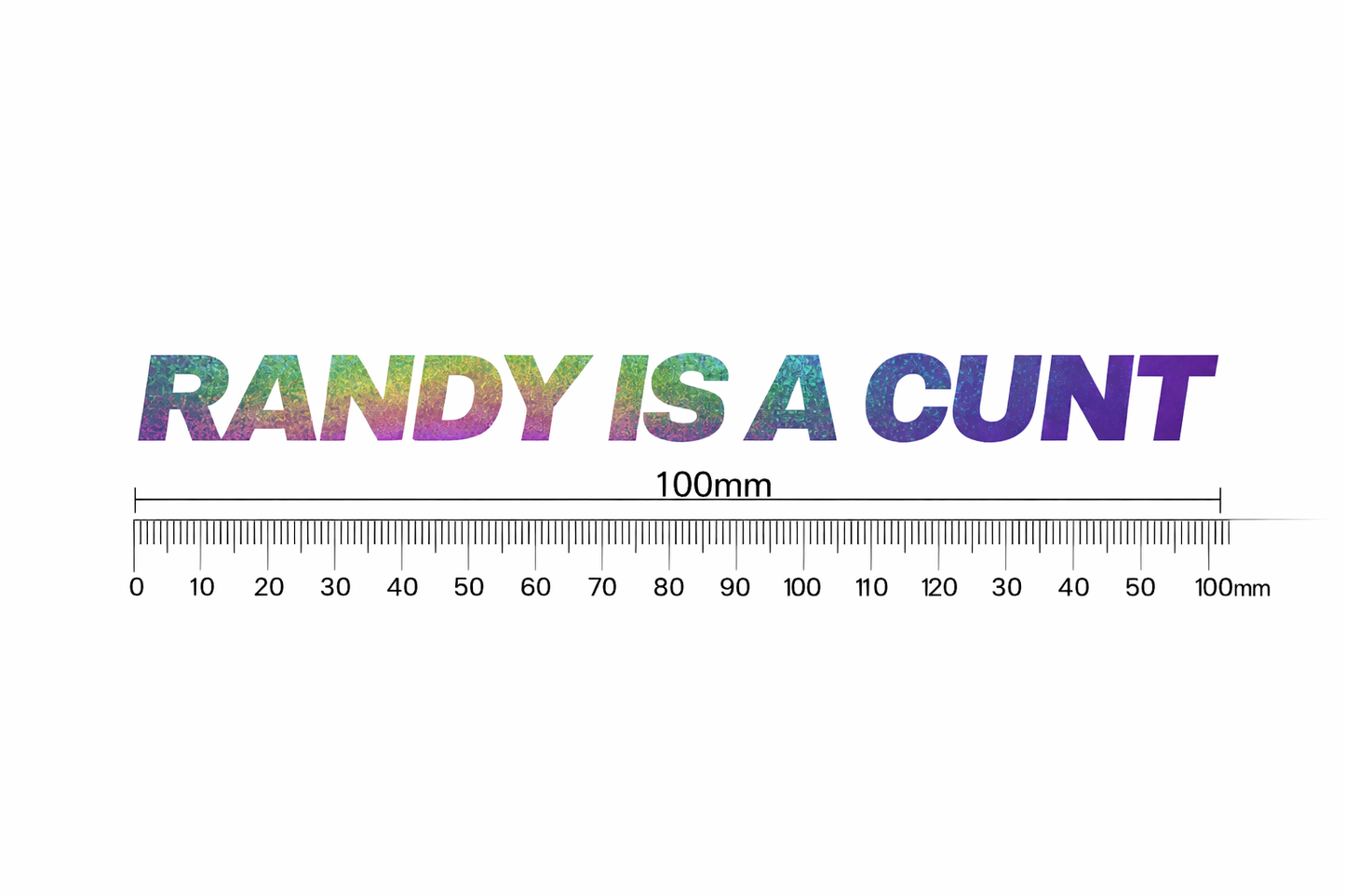 Randy Feltface Holographic Individual Dye Cut Sticker